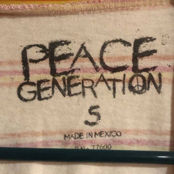 Peace Generation Striped Short Sleeve TShirt - Picture 2 of 2